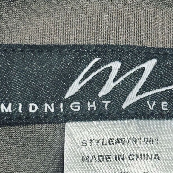 Midnight Velvet Scuba Knit Desk to Dinner Office Cocktail Party Brown Pant Suit - Picture 14 of 16